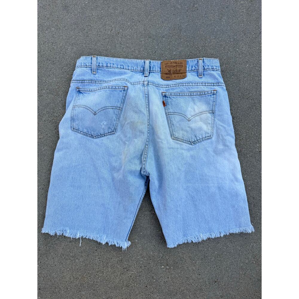 Vintage 90s Levi’s 505 Orange Tab Faded Light Wash Cut Off Jean Shorts Jorts